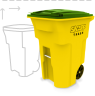 SnappTrash yellow and green recycling toter