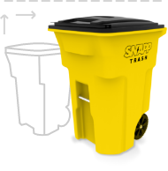 SnappTrash yellow trash toter